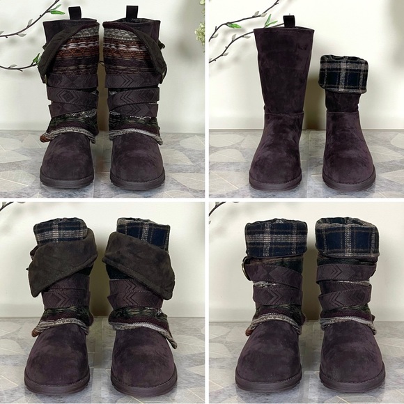 MUK LUKS® Nikki 3-in-1 Belted Sweater Wrap Water Resistant Faux Suede Boots - Picture 5 of 16